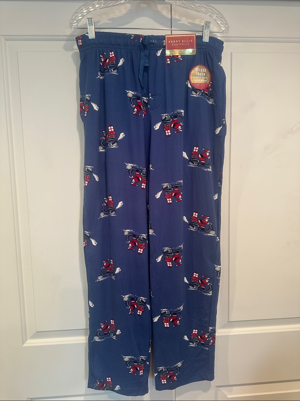 Perry Ellis Navy Scooter Print Pajama Pants